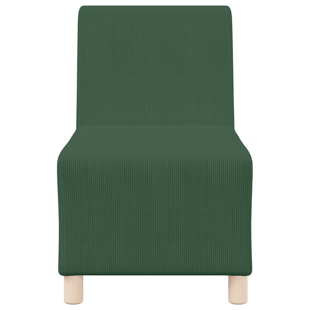 Modular Sofa Unit Armless 3 pcs Jungle Green 55 x 74 x 82 cm